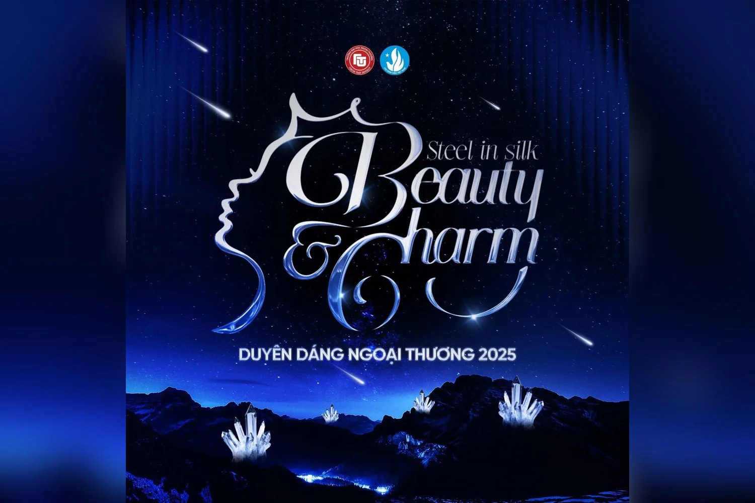 Steel in Silk key art: a crowned profile in chrome over a star field, above the words Duyên dáng Ngoại thương 2025