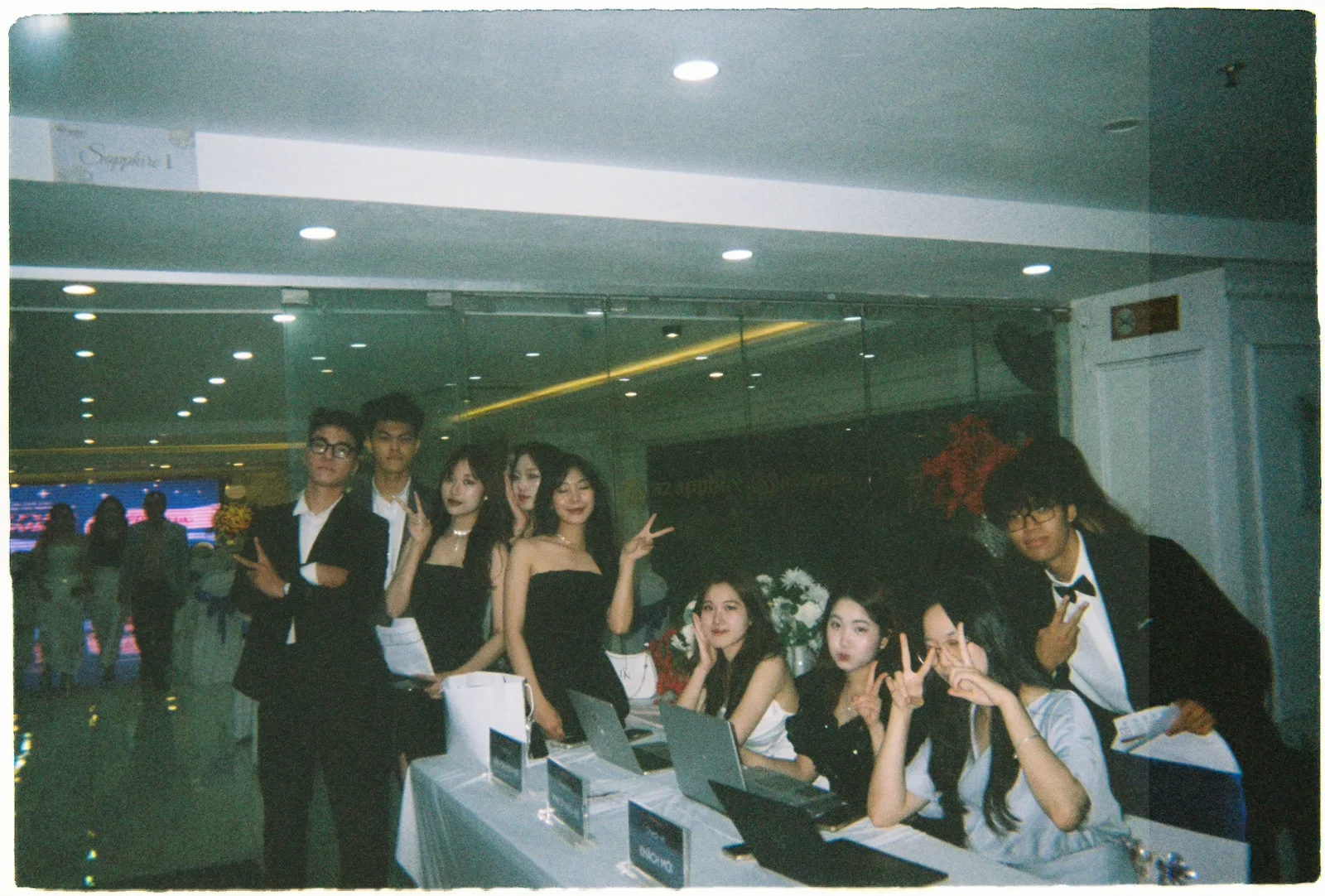 The whole union in formal dress at a gala evening